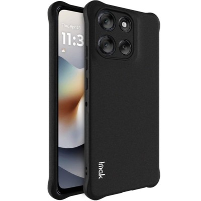 Motorola Moto G86 Power "Imak" tugevdatud Airbag kaitse kõva silikoon matt TPU must ümbris - tagakülg | Priedai.lt