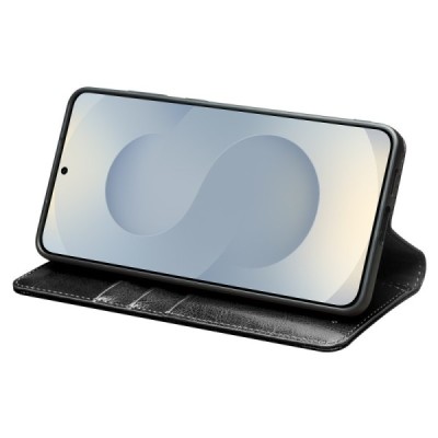 Samsung Galaxy S25 Edge "QIALINO" klapitav must nahast kaaned | Priedai.lt