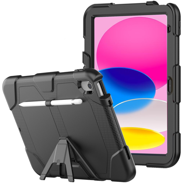 Tugevdatud turvalisus kaaned - must (iPad 11 2025 / iPad 10.9 2022)