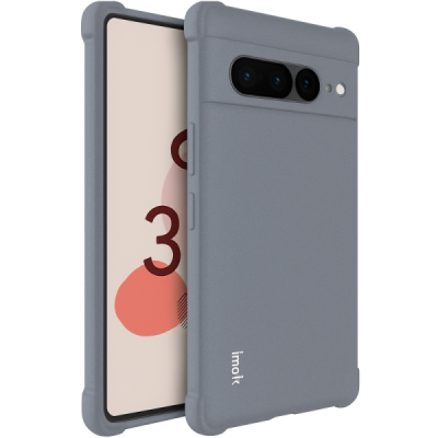 Google Pixel 7 "Imak" tugevdatud kaitse kõva silikoon matt TPU hall ümbris - tagakülg | Priedai.lt