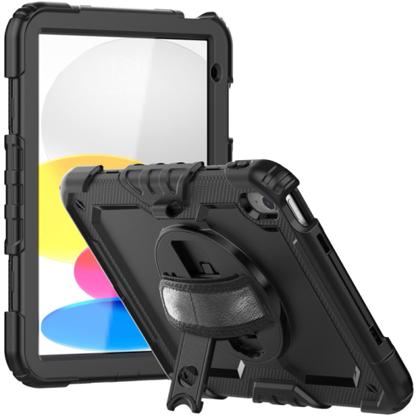 "Carryise" Tugevdatud turvalisus (360°) ümbris - must (iPad 11 2025 / iPad 10.9 2022)