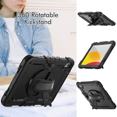 "Carryise" Apple iPad 11 2025, iPad 10.9 2022 Tugevdatud turvalisus (360°) ümbris - must | Priedai.lt