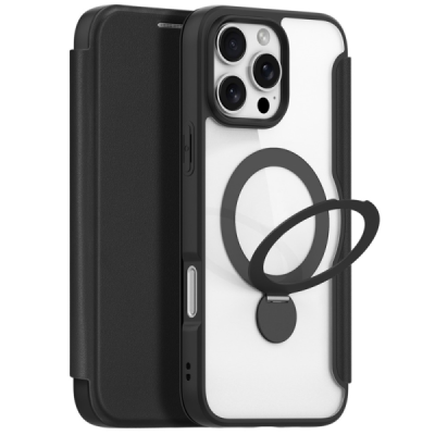 Apple iPhone 16 Pro "Dux Ducis" Skin X Pro nahk must kaaned - rahakott | Priedai.lt