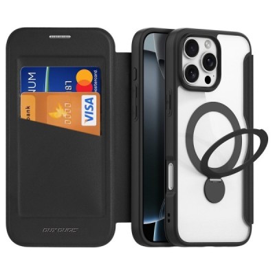 Apple iPhone 16 Pro "Dux Ducis" Skin X Pro nahk must kaaned - rahakott | Priedai.lt