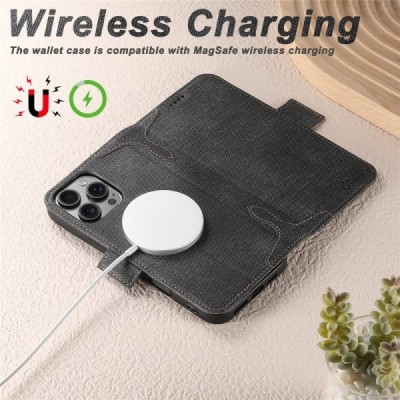 Apple iPhone 16 Pro Max „SUTENI“ MagSafe Retro tahke nahk kaaned - must | Priedai.lt