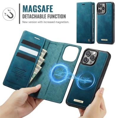 Apple iPhone 16 Pro Max „CaseMe“ MagSafe Leather 2-ühes klapiga ümbris - roheline | Priedai.lt