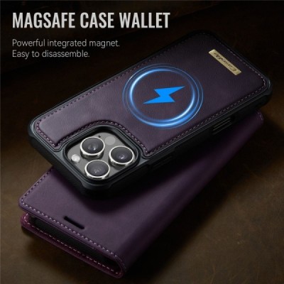 Apple iPhone 16 Pro Max „CaseMe“ MagSafe Leather 2-ühes klapiga ümbris - lilla | Priedai.lt