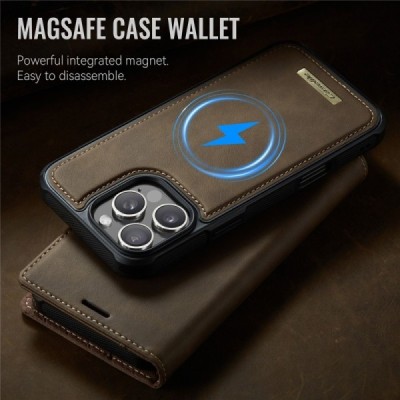 Apple iPhone 16 Pro Max „CaseMe“ MagSafe Leather 2-ühes klapiga ümbris - pruun | Priedai.lt