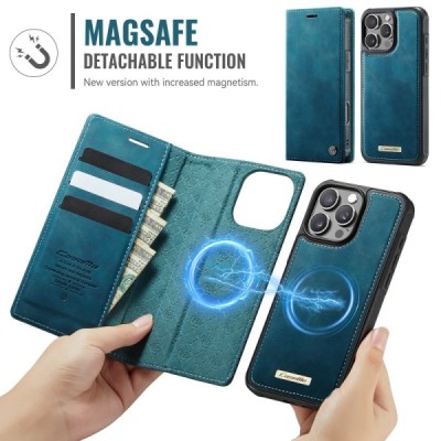 Apple iPhone 16 Pro „CaseMe“ MagSafe Leather 2-ühes klapiga ümbris - roheline | Priedai.lt