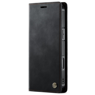 Apple iPhone 16 „CaseMe“ MagSafe Leather 2-ühes klapiga ümbris - must | Priedai.lt