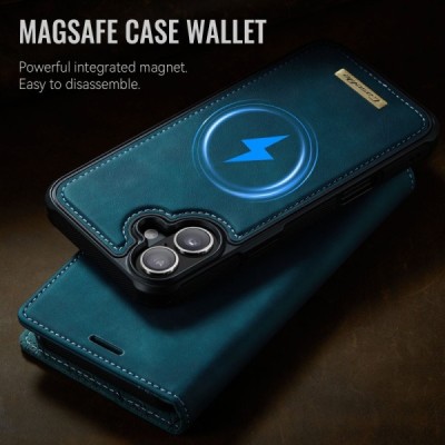 Apple iPhone 16 „CaseMe“ MagSafe Leather 2-ühes klapiga ümbris - roheline | Priedai.lt