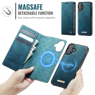 Apple iPhone 16 „CaseMe“ MagSafe Leather 2-ühes klapiga ümbris - roheline | Priedai.lt
