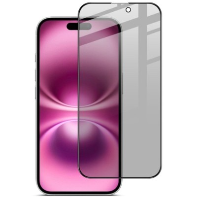 Apple iPhone 17 "IMAK" Tempered Glass privaatsusega täiustatud kaitse must täiskattega kaitseklaas | Priedai.lt