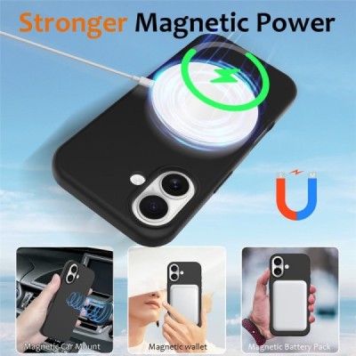 Apple iPhone 17 "Shell" MagSafe kõvast silikoonist TPU must ümbris - kaaned | Priedai.lt