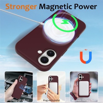 Apple iPhone 17 "Shell" MagSafe kõvast silikoonist TPU burgundia ümbris - kaaned | Priedai.lt