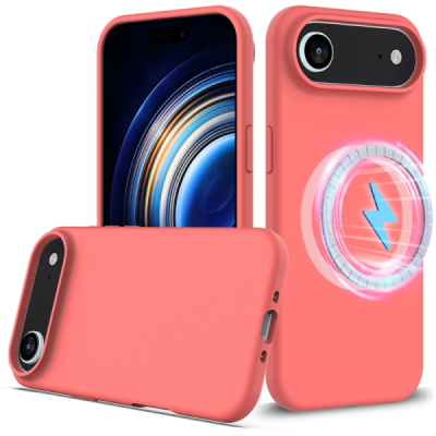 Apple iPhone Air "Shell" MagSafe kõvast silikoonist TPU roosa ümbris - kaaned | Priedai.lt