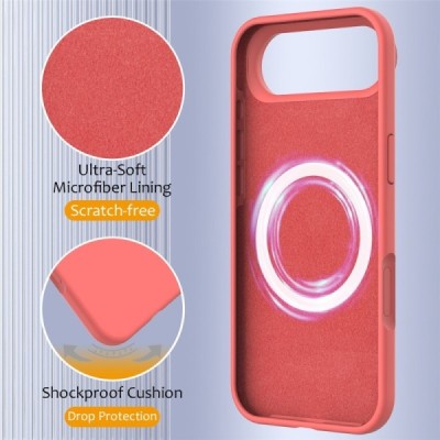 Apple iPhone Air "Shell" MagSafe kõvast silikoonist TPU roosa ümbris - kaaned | Priedai.lt