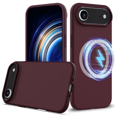Apple iPhone Air "Shell" MagSafe kõvast silikoonist TPU burgundia ümbris - kaaned | Priedai.lt