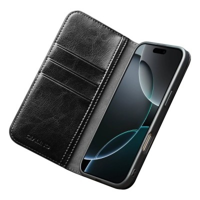 Apple iPhone Air "QIALINO" klapitav must nahast kaaned | Priedai.lt