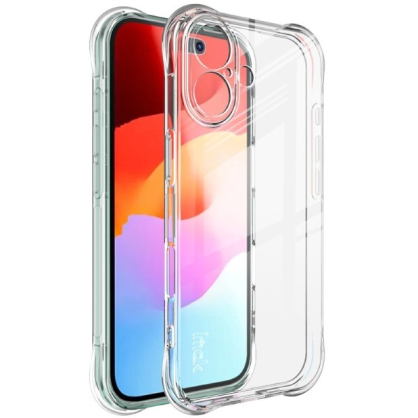 "Imak" tugevdatud turvalisus kõva silikoon (TPU) airbag ümbris - läbipaistev (iPhone 17)