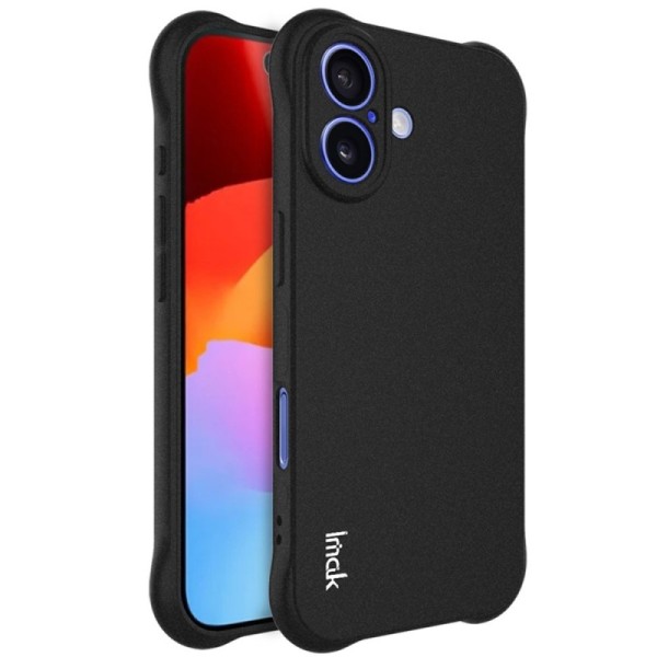 "Imak" tugevdatud turvalisus Airbag kõva silikoon matt (TPU) ümbris - must (iPhone 17)