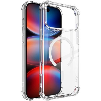 Apple iPhone 17 Pro "IMAK" Candy MagSafe kõva silikoon (TPU) ümbris – Läbipaistev| Priedai.lt