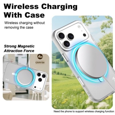 Apple iPhone 17 Pro Max "IMAK" Candy MagSafe matt kõva silikoon (TPU) ümbris – valge | Priedai.lt