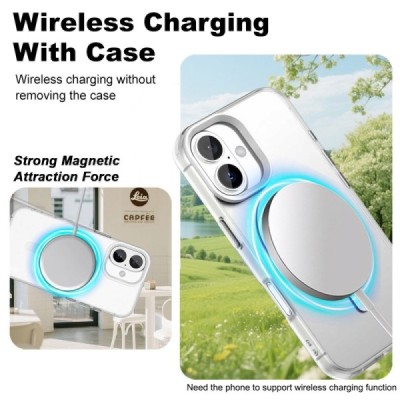 Apple iPhone 17 "IMAK" Candy MagSafe matt kõva silikoon (TPU) ümbris – valge | Priedai.lt