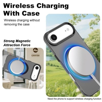 Apple iPhone Air "IMAK" Candy MagSafe matt kõva silikoon (TPU) ümbris – must | Priedai.lt