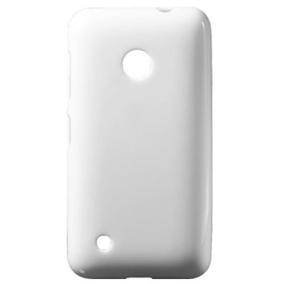 Nokia Lumia 530 (530 DS) baltas kieto silikono (TPU) dėklas - nugarėlė / Priedai.lt