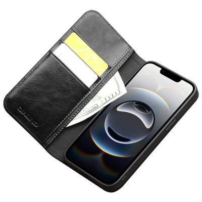 "QIALINO" tahke kaaned - must (iPhone 17e / 16e)