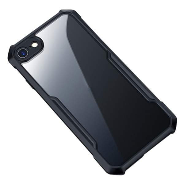 "XUNDD" Kõva silikoon (TPU) akrilinis kaaned - läbipaistev / must (iPhone 7 / 8 / SE 2020 / SE 2022)