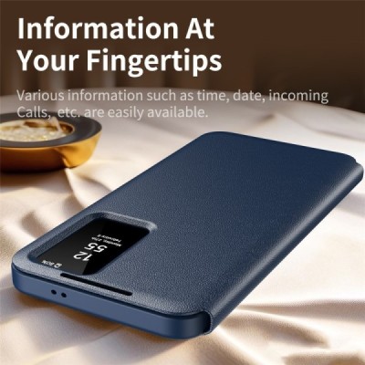 Samsung Galaxy S22 Ultra "Qing" Smart View tahke kaaned - tumesinine | Priedai.lt