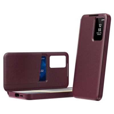 Samsung Galaxy S22 Ultra "Qing" Smart View tahke kaaned - burgundia | Priedai.lt