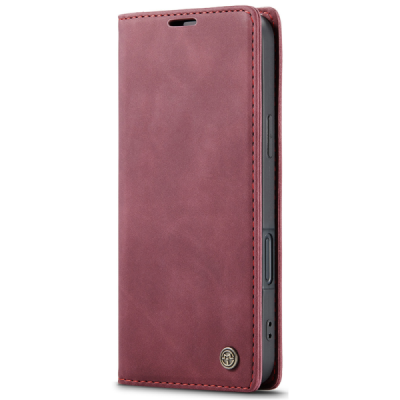 Apple iPhone 17 Pro Max CaseMe Retro tahke nahk kaaned - burgundia | Priedai.lt