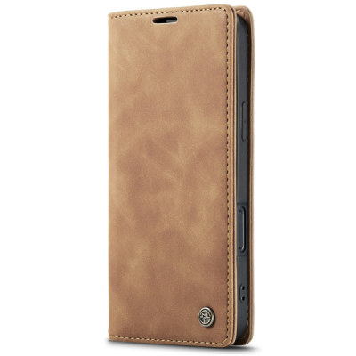 Apple iPhone 17 Pro Max CaseMe Retro tahke nahk kaaned - helepruun | Priedai.lt
