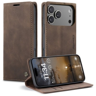 Apple iPhone 17 Pro Max CaseMe Retro tahke nahk kaaned - pruun | Priedai.lt