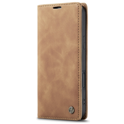 Apple iPhone 17 Pro CaseMe Retro tahke nahk kaaned - helepruun | Priedai.lt
