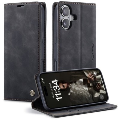 Apple iPhone 17 CaseMe Retro tahke nahk kaaned - must | Priedai.lt