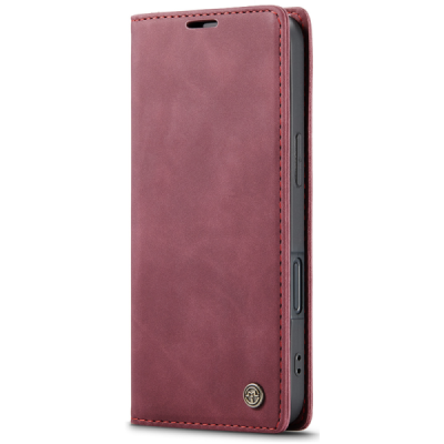 Apple iPhone 17 CaseMe Retro tahke nahk kaaned - burgundia | Priedai.lt