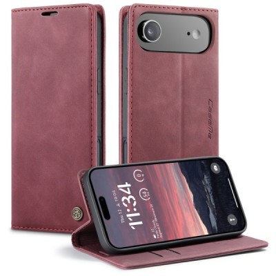 Apple iPhone Air CaseMe Retro tahke nahk kaaned - burgundia | Priedai.lt