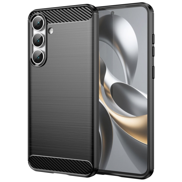 "AILES" Carbon kõva silikoon (TPU) ümbris – must (Galaxy S25 FE)