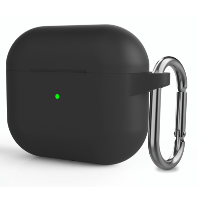 "Carabiner" Apple AirPods 3 must silikoonist kõrvaklappide ümbris | Priedai.LT