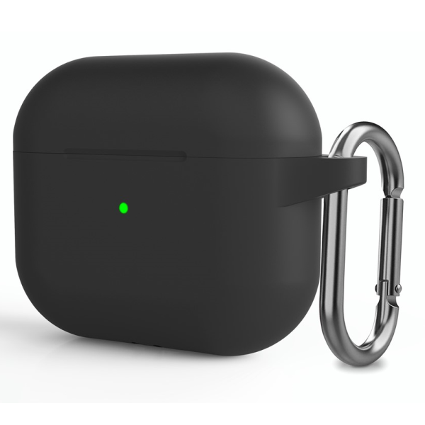 "Carabiner" Silikoonist kõrvaklappide ümbris – must (AirPods 3)