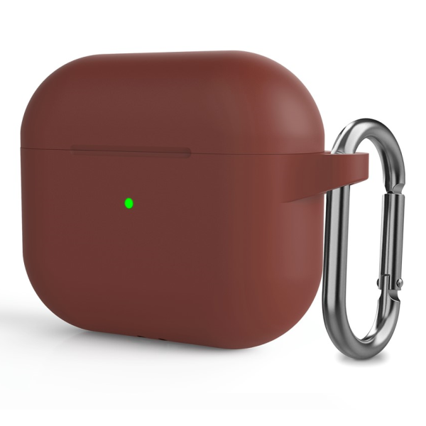 "Carabiner" Silikoonist kõrvaklappide ümbris – burgundia (AirPods 3)