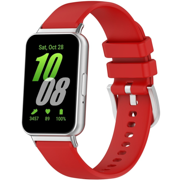 Nutikella kõva silikoonist (TPU) käevõru - punane (Samsung Galaxy Fit3)