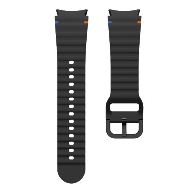 "KALEBOL" Samsung Galaxy Watch7 44mm 40mm / Watch FE 40mm kõva silikoonist (TPU) must käevõru | Priedai.lt