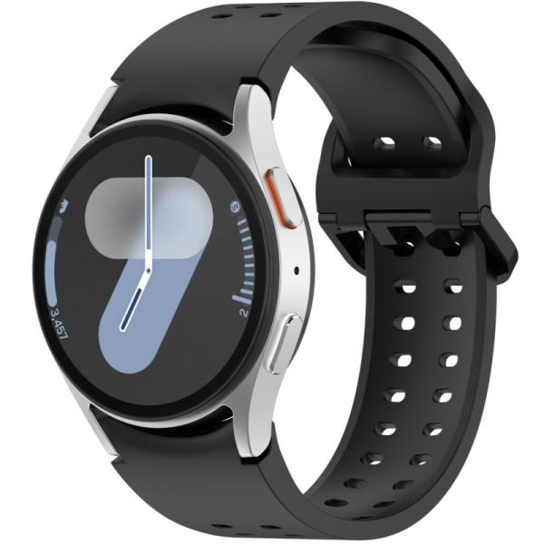 Nutikella kõva silikoonist (TPU) käevõru - must (Galaxy Watch7 44mm / FE 40mm)