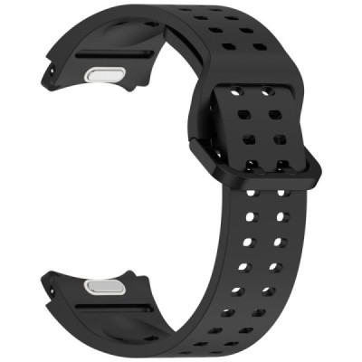Samsung Galaxy Watch7 44mm / FE 40mm kõva silikoonist (TPU) must käevõru | Priedai.lt