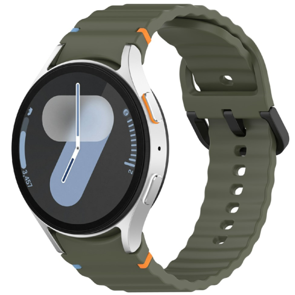 Nutikella kõva silikoonist (TPU) käevõru - roheline (Galaxy Watch7 44mm / 40mm / Watch FE 40mm / Watch6 40mm / 44mm)